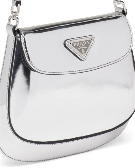 silver prada mini bag